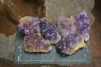 Natural Small Dark Amethyst Crystal Plates  x 70 From Mapatizya, Zambia - Toprock Gemstones and Minerals 