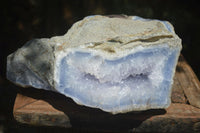 Natural XXL Blue Lace Agate Geode Specimen x 1 From Malawi - Toprock Gemstones and Minerals 