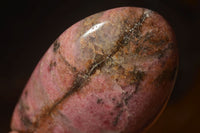 Polished  Pink & Black Rhodonite Standing Free Forms x 2 From Madagascar