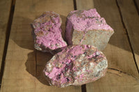 Natural Salrose Cobaltion Dolomite Specimens x 3 From Kakanda, Congo