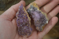 Natural Amethyst Crystal Plates x 12 From Mapatizya, Zambia