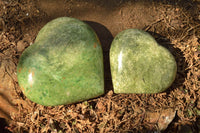 Polished Green Chrysoprase Spheres & Hearts  x 4 From Madagascar - TopRock