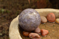 Polished Purple Lepidolite Mica Spheres  x 6 From Madagascar - TopRock