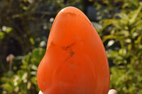 Polished Vibrant Bright Orange Twist Calcite Standing Free Forms  x 2 From Maevantanana, Madagascar - TopRock