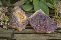 Natural Amethyst Crystal Plates x 12 From Mapatizya, Zambia