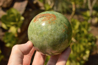 Polished Green Chrysoprase Spheres & Hearts  x 4 From Madagascar - TopRock