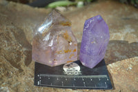 Polished Window Amethyst Points x 6 From Ankazobe, Madagascar