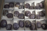 Polished Mini Purple Lepidolite Palm Stones  x 24 From Ambatondrazaka, Madagascar - Toprock Gemstones and Minerals 