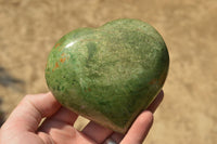 Polished Green Chrysoprase Spheres & Hearts  x 4 From Madagascar - TopRock