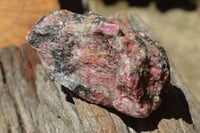 Natural Cobbed Rhodonite & Chromite Pieces x 9 From Rushinga, Zimbabwe - TopRock