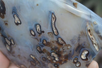 Polished Banded Agate Standing Free Forms  x 3 From West Coast, Madagascar