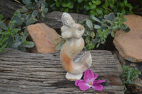 Polished White Marble Mermaid Carving x 1 From Zimbabwe - TopRock