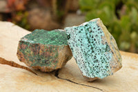 Natural Drusi Coated Chrysocolla With Malachite Specimens  x 3 From Kakanda, Congo - TopRock