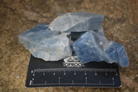 Natural New Sky Blue Calcite With Hematite Specimens  x 35 From Spitzkoppe, Namibia - Toprock Gemstones and Minerals 