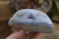 Polished Blue Lace Agate Free Forms  x 2 From Nsanje, Malawi - Toprock Gemstones and Minerals 