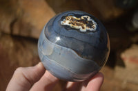 Polished Agate Spheres x 3 From Madagascar