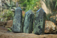 Polished Stromatolite Points  x 3 From Madagascar