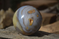 Polished Agate Spheres x 2 From Madagascar