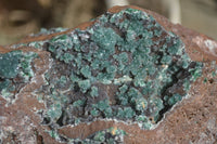 Natural Drusy Coated Malachite On Dolomite Specimen x 1 From Likasi, Congo - Toprock Gemstones and Minerals 