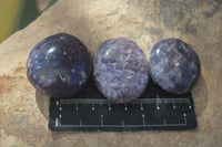 Polished Mini Purple Lepidolite Palm Stones  x 24 From Ambatondrazaka, Madagascar - Toprock Gemstones and Minerals 