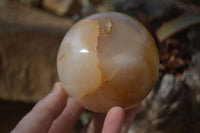 Polished Agate Spheres x 2 From Madagascar