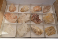 Natural Mixed Selection Of Quartz Clusters  x 12 From Madagascar