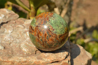 Polished Green Chrysoprase Spheres & Hearts  x 4 From Madagascar - TopRock