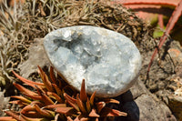 Polished Blue Celestite Eggs With Crystalline Centres  x 4 From Madagascar - TopRock