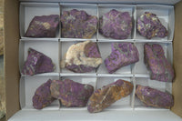 Natural Metallic Purpurite Cobbed Specimens x 12 From Erongo, Namibia