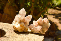 Natural Red Hematoid Phantom Quartz Specimens  x 6 From Karoi, Zimbabwe - TopRock