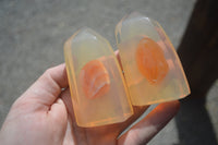 Carnelian Glycerin Handmade Soap With Orange Bigrade Essential Oil - sold per 50g soap - From South Africa - Toprock Gemstones and Minerals 