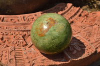 Polished Green Chrysoprase Spheres & Hearts  x 4 From Madagascar - TopRock