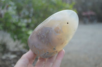 Polished Banded Agate Standing Free Forms  x 3 From West Coast, Madagascar