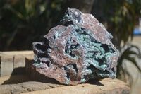 Natural Drusy Coated Malachite On Dolomite Specimen x 1 From Likasi, Congo - Toprock Gemstones and Minerals 