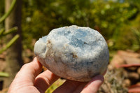 Polished Blue Celestite Eggs With Crystalline Centres  x 4 From Madagascar - TopRock