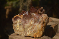 Natural Red Hematoid Phantom Quartz Specimens x 2 From Karoi, Zimbabwe