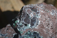 Natural Drusy Coated Malachite On Dolomite Specimen x 1 From Likasi, Congo - Toprock Gemstones and Minerals 