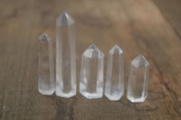 Polished Semi Optic Clear Quartz Jewellery Points x 35 From Madagascar