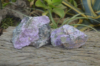 Natural Rough Stichtite & Serpentine Specimens x 2 From Barberton, South Africa