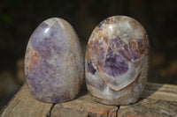 Polished Dream Amethyst Standing Free Forms  x 4 From Madagascar - Toprock Gemstones and Minerals 