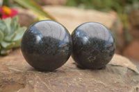 Polished Rare Sparkling Blue Iolite Spheres  x 3 From Madagascar - TopRock