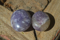 Polished Mini Purple Lepidolite Palm Stones  x 24 From Ambatondrazaka, Madagascar - Toprock Gemstones and Minerals 