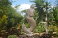 Polished White Marble Mermaid Carving x 1 From Zimbabwe - TopRock