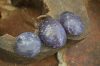 Polished Mini Purple Lepidolite Palm Stones  x 24 From Ambatondrazaka, Madagascar - Toprock Gemstones and Minerals 