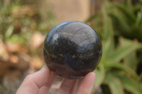 Polished Rare Sparkling Blue Iolite Spheres  x 3 From Madagascar - TopRock