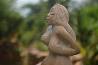 Polished White Marble Mermaid Carving x 1 From Zimbabwe - TopRock