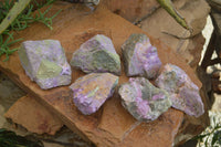 Natural Rough Stichtite Cobbed Specimens  x 6 From Barberton, South Africa - Toprock Gemstones and Minerals 