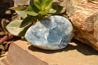 Polished Blue Celestite Eggs With Crystalline Centres  x 4 From Madagascar - TopRock