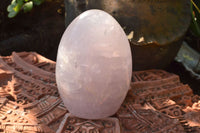 Polished Blueish Pink Rose Quartz Standing Free Forms x 2 From Ambatondrazaka, Madagascar - TopRock