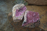 Natural Salrose Cobaltion Dolomite Specimens x 12 From Kakanda, Congo